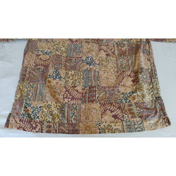 Vtg Territory Ahead Patchwork Shirt Men’s L/XL Tan Boho Festival Outdoor EUC - Picture 9 of 16